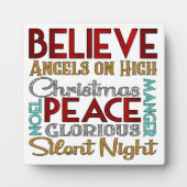 Weihnachts-Subway-Text Fotoplatte (Vorderseite)