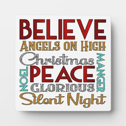 Weihnachts-Subway-Text Fotoplatte (Vorderseite)