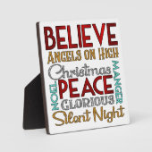 Weihnachts-Subway-Text Fotoplatte (Vorderseite)