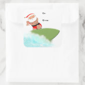 Weihnachts-Surfgeschenke Quadratischer Aufkleber (Tasche)