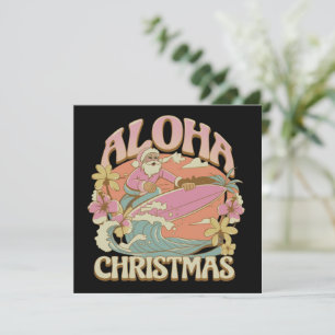 Weihnachts-Surfing-Santa Hawaiian Kalikimaka  Feiertagskarte