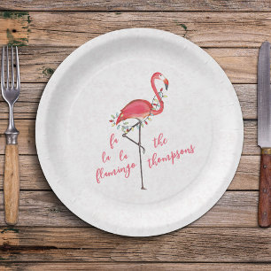 Weihnachts Süße Festliche Flamingo Lichterkette Pappteller