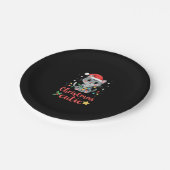 Weihnachts-Süsse Katzen Weihnachtsfeiertag T - Shi Pappteller (Schrägansicht)