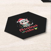 Weihnachts-Süsse Katzen Weihnachtsfeiertag T - Shi Untersetzer (angewinkelt)