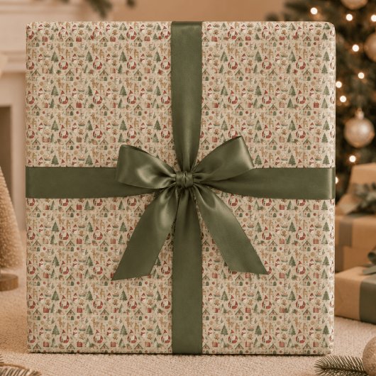 Weihnachts süßes Muster | Festliche Geschenkpapier