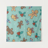 Weihnachts-Süßigkeiten-Design Wandteppich (Vorderseite (Horizontal))