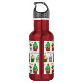 Weihnachts-Süßigkeiten Edelstahlflasche (Rückseite)