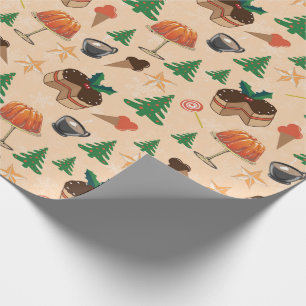 Weihnachts-Süßigkeiten Geschenkpapier