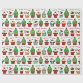 Weihnachts-Süßigkeiten Geschenkpapier (Flach)