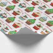 Weihnachts-Süßigkeiten Geschenkpapier (Ecke)