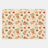 Weihnachts-Süßigkeiten Geschenkpapier Set (Vorderseite)