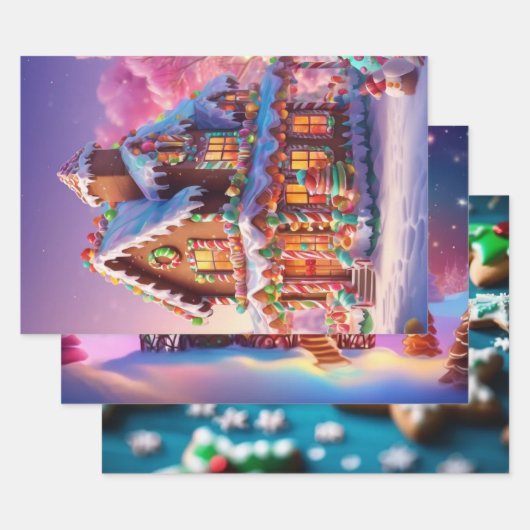 Weihnachts-Süßigkeiten Geschenkpapier Set (Set)