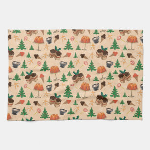 Weihnachts-Süßigkeiten Geschirrtuch