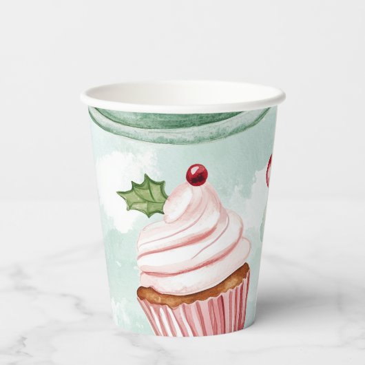 Weihnachts-Süßigkeiten Pappbecher (Rückseite)