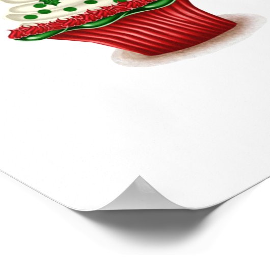 Weihnachts-Süßigkeiten Poster (Ecke)