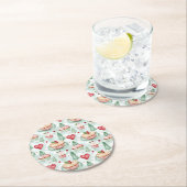 Weihnachts-Süßigkeiten Runder Pappuntersetzer (Vor Ort)