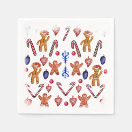 Weihnachts-Süßigkeiten Serviette