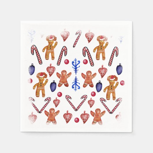 Weihnachts-Süßigkeiten Serviette (Vorderseite)