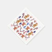 Weihnachts-Süßigkeiten Serviette (Ecke)