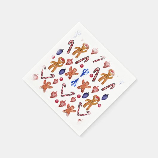 Weihnachts-Süßigkeiten Serviette (Ecke)