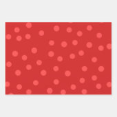 Weihnachts-Süßigkeiten und Polka-Punkte Geschenkpapier Set (Vorderseite 3)