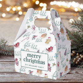 Weihnachts-Süßigkeiten und Snowmen Geschenkschachtel