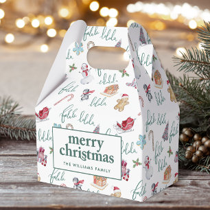 Weihnachts-Süßigkeiten und Snowmen Geschenkschachtel