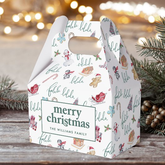 Weihnachts-Süßigkeiten und Snowmen Geschenkschachtel