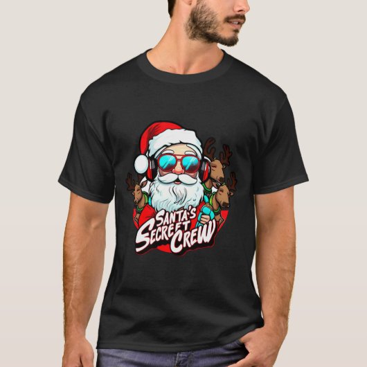 Weihnachts-Swag Santa's Secret Team Boys T - Shirt (Vorderseite)