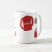 Weihnachts-Sweater, Geschenk und heißes Kakao Kaffeetasse (VorderseiteRechts)