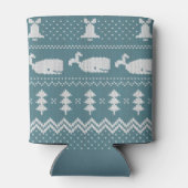 Weihnachts-Sweater gezwitschert Muster Whale Scand Dosenkühler (Rückseite)