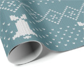 Weihnachts-Sweater gezwitschert Muster Whale Scand Geschenkpapier (Rolleneckpunkt)