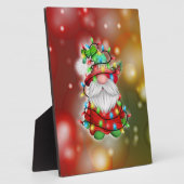 Weihnachts-Sweater Gnome Holiday Lights Tangle Fotoplatte (Seite)