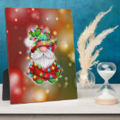 Weihnachts-Sweater Gnome Holiday Lights Tangle Fotoplatte (Seite)