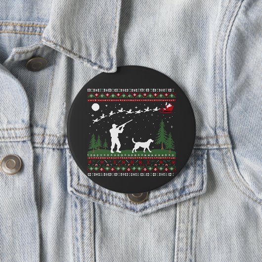 Weihnachts-Sweater Jagdsaison Weihnachten Button (Beispiel)