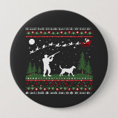 Weihnachts-Sweater Jagdsaison Weihnachten Button (Vorderseite)