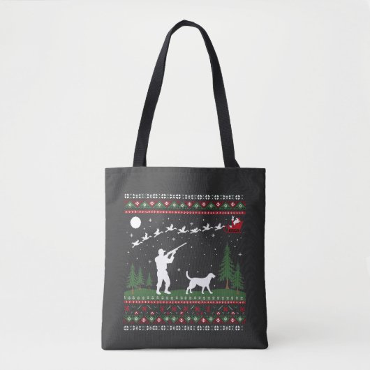 Weihnachts-Sweater Jagdsaison Weihnachten Tasche (Vorderseite)
