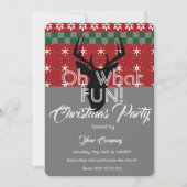 Weihnachts-Sweater Office Party Hirsch Ugly Sweate Einladung (Vorderseite)