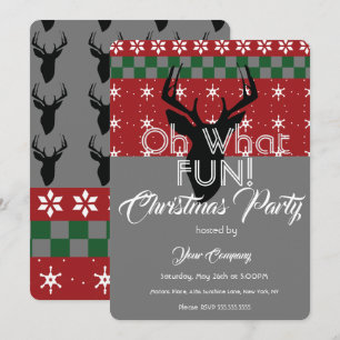 Weihnachts-Sweater Office Party Hirsch Ugly Sweate Einladung