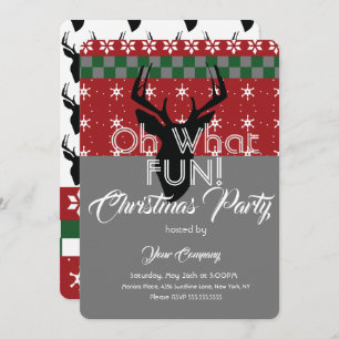 Weihnachts-Sweater Office Party Hirsch Ugly Sweate Einladung