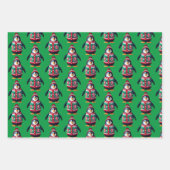 Weihnachts-Sweater-Pinguin Geschenkpapier Set (Vorderseite 3)