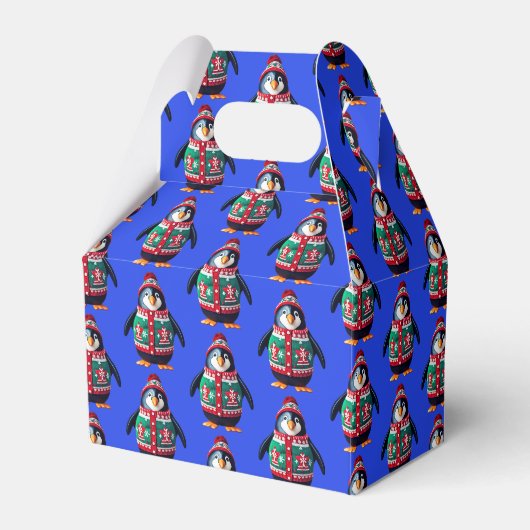 Weihnachts-Sweater-Pinguin Geschenkschachtel (Vorderseite)