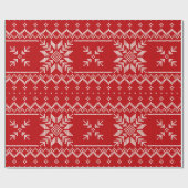 Weihnachts-Sweater Red Poinsettia Holiday Geschenkpapier (Flach)