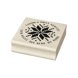 Weihnachts-Sweater-Snowflake-Adresse Rubber-Briefm Gummistempel