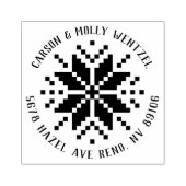 Weihnachts-Sweater-Snowflake-Adresse Rubber-Briefm Gummistempel (Prägung)