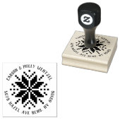 Weihnachts-Sweater-Snowflake-Adresse Rubber-Briefm Gummistempel (Stempel)