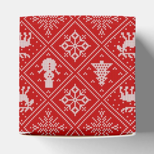 Weihnachts-Sweater-Strick Geschenkschachtel (Oben)