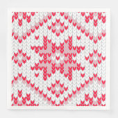 Weihnachts Sweater Strick Red Snowflake Serviette (Vorderseite)