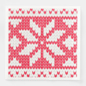 Weihnachts Sweater Strick Red Snowflake Serviette (Vorderseite)