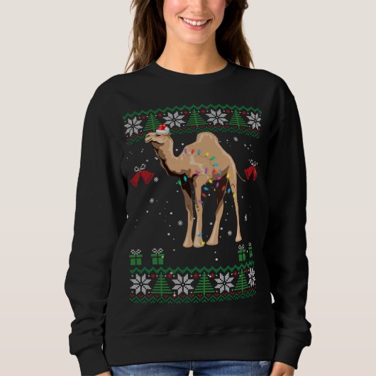 Weihnachts-Sweater Trees Lichter Ornament kam Sweatshirt (Vorderseite)